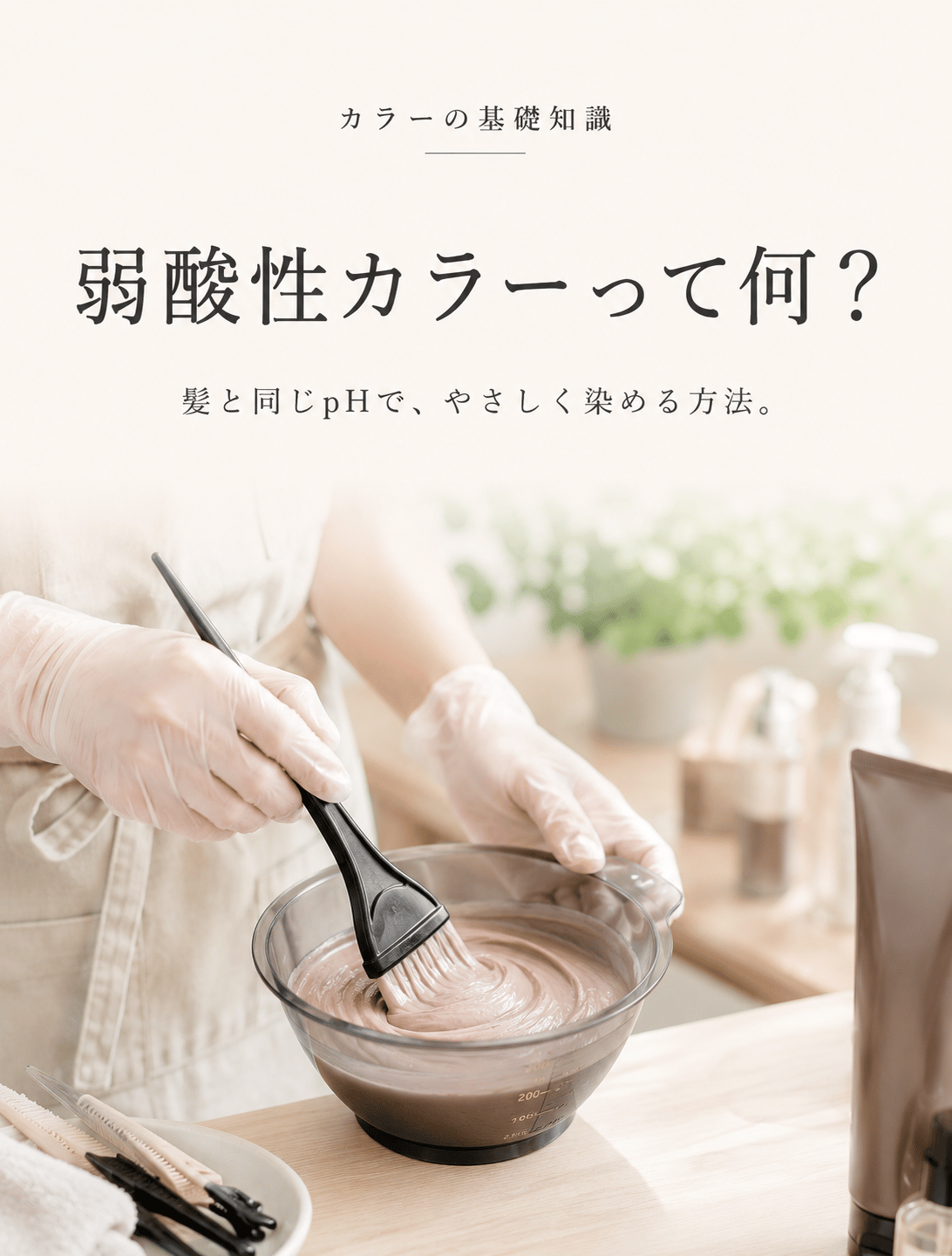 弱酸性カラーって何？髪と同じpHで、やさしく染める方法